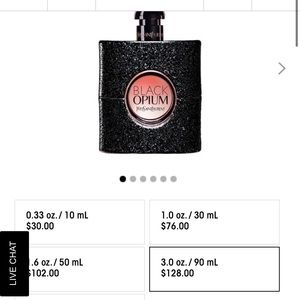 New YSL Black Opium 3.oz Engraved Monogram “ADL”
